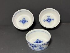 THREE c 1900 ROYAL COPENHAGEN Salt Cellars FIRST QUALITY #706 Fluted Lace RARE picture