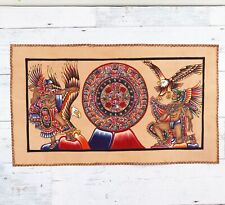 Eagle warrior Jaguar Warrior Aztec Calendar Aztec Wall Art-Hand Painted - mexico picture