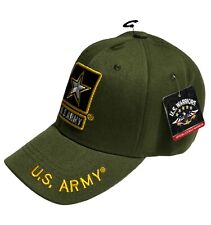 US Army Star Emblem Green Cap Embroidered Adjustable Polyester New Military Hat picture