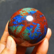 243.2GNatural Polished Phoenix Blue Gold agate Crystal BALL Madagascar 5543+ picture
