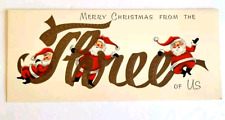 Cute Vintage 1950s Santas On Letters 