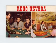 Postcard Typical Gambling Casino views, Reno, Nevada picture