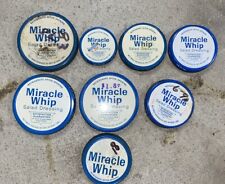 Vintage Miracle Whip (8) Metal Jar Lids picture