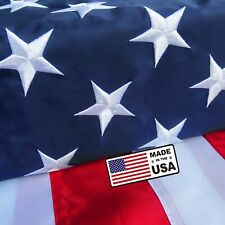 5x8 American Flag Made in USA Embroidered for Outdoor USA Flag Heavy Duty US ... picture