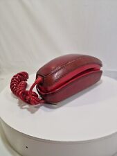 RARE Cool Retro Red Leather Covered ITT Rotary Dial Phone PC200, C6 picture