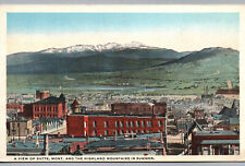Butte Montana Postcard City View and Highland Mountains in Summer MT Mont picture