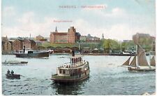 Hamburg Harbor Panorama & Ferry Germany 1910  picture