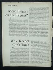 WHY TEACHER CAN'T TEACH & NATO DEBATE Editorials FROM LIFE MAGAZINE 3/22/1963 picture