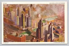 Postcard Chicago City Of Towers Illinois picture