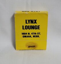 Vintage Lynx Lounge Club Bar Matchbook Omaha Nebraska Advertising Matches Full picture