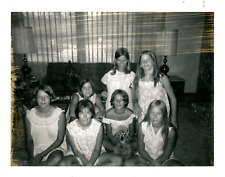 Found Photo Teenage Girls Slumber Party Friendship Original Vintage picture