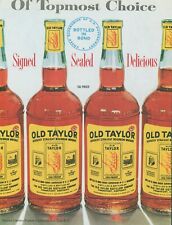 1948 Old Taylor Bourbon Whiskey SIgned Sealed Delicious Large Bottles Ad C20 picture