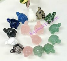 Wholesale Lot 16 PCs Natural Mix Crystal Turtle 1” Healing Energy picture