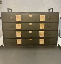 Vintage WW2 US Army Signal Corps Metal Radio Parts Tool Chest Box  picture