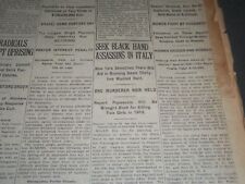 1920 DECEMBER 16 NEW YORK TIMES - SEEK BLACK HAND ASSASSINS IN ITALY - NT 6727 picture