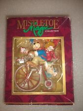 vintage Red Box mistletoe magic collection ornament bear riding bike picture