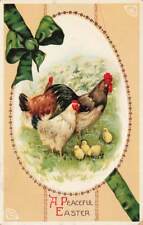 c1910 Fantasy Hens Chicks Exaggerate Egg Gel Germany Easter P283 picture