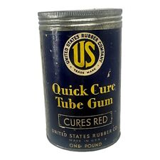 Vintage US Rubber Tire Repair Kit Quick Cure Tube Gum Composite EMPTY 5