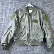 Vintage Military Flyers CWU-45P Flight Jacket Bomber Sage Green Large 42-44 picture