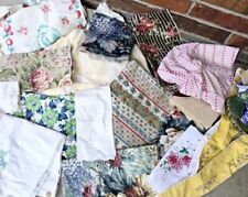 Vintage Linens Fabric Tablecloths Napkins Textiles Projects Lot Embroidery picture