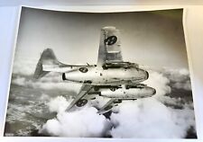 SAAB 29F Jet Fighter 1960's Black White Photo Swedish Aircraft Vintage picture