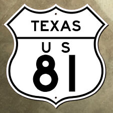 Texas US highway 81 route shield Fort Worth Austin 1926 road sign 12x12 picture
