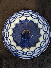 Vintage Martha Washington CHAIN OF STATES Flow Blue Plate 9