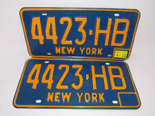 1966-1973 NEW YORK NY License Plate Pair 4423-HB picture