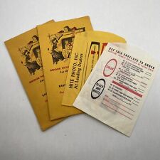 Lot Of 4 Vintage Photo & Film Envelopes Kodak Detroit Michigan 1950s picture