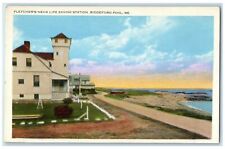 c1920's Biddeford Maine Fletcher's Neck Life Saving Station Building ME Postcard picture