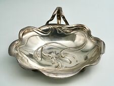 Fantastic Antique Elegant Art Nouveau Silverplate Metal Dish picture