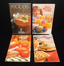 4 Vtg Tupperware Recipe Books Lunchbox Entertaining and More picture