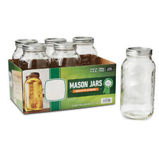 64 oz Mason Jar Wide Mouth,6 Pack Large Half Gallon Mason Jars with Airtight Lid picture