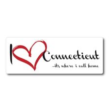 I Love Connecticut, It's Where I Call Home US State Magnet Decal,3x8 Automotive picture