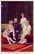 THEIR MAJESTIES THE KING & QUEEN OF THE BELGIANS & THEIR CHILDREN Tuck & Sons picture