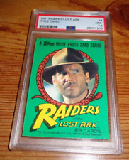 1981 INDIANA JONES RAIDERS OF THE LOST ARK TOPPS TITLE CARD #1 PSA 7.5 NM+ picture