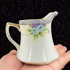 Antique Nippon Fine Porcelain Creamer Small Pitcher Hand Painted Moriage VTG picture