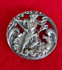1904 Sterling Silver Poseidon Hallmarked Button picture