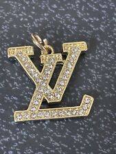 LV Louis Vuitton Zipper Pull Gold 17mm Designer Button  Crystal Rhinestone picture