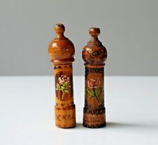 Vintage Wooden Bulgarian & Russian Perfume Bottle Holder picture