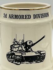 Vintage 2nd Armored Division Mug Beer Stein Tank Military Service Co. picture