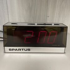 Vintage SPARTUS 21-3022-500 LED Desk Alarm Clock **READ** picture