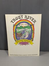 Vintage Vermont Beer Brewing Company Trout River Sign Paper Poster  9 x 12 Inch picture