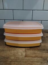 (3) Vintage Tupperware Packette ~Two Compartment Lunchbox Containers~ 813 picture