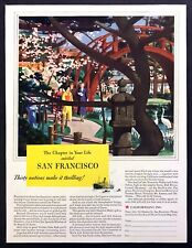 1937 San Francisco Chinatown Garden art California Tourism vintage print ad picture