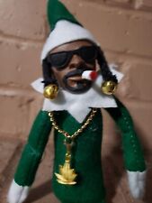 Snoop On The Stoop Shelf Sitter - Christmas Elf Green Snoop Dogg Smoking 420 picture
