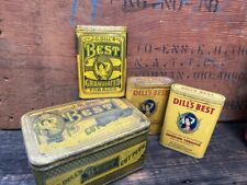 Lot of 4 Vintage DILL'S BEST Tobacco Tins Dills Best Assorted Tins  EMPTY picture