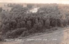Vermillion SD~Valley View~Railroad Tracks & Bridges 1944 Postcard RPPC picture