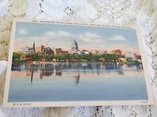 Vtg 1936 Wisconsin Unmailed Postcard Madison Capitol from Lake Monona 6A-H196 picture