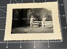 1940s Woman DOUBLE EXPOSURE Mistake Antique Snapshot PHOTO picture
